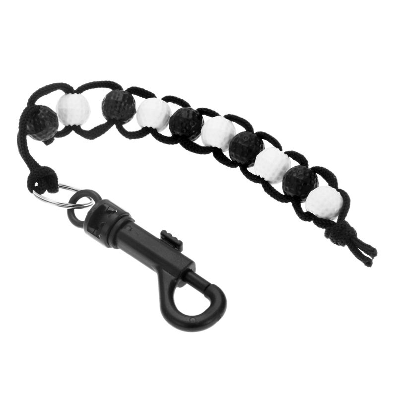 MUXSAM 1 Piece Golf Beads Score Counter with Clip (Black), Golf Stroke Score Count Keeper Putting Score Counter for Referee Caddy Golfer - Image 1